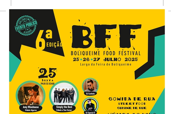 Evento - BFF – Boliqueime Food Festival - Boliqueime| Loulé| Algarve - De 25 de julho de 2025 a 27 de julho de 2025