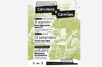 Evento - Oficinas Criativas Rambóia  - Parque Verde Sergio Gomes | Igreja Matriz de Carvoeira | Escola Básica São Domingo de Carmões | UF Carvoeira e Carmões - 9 de agosto de 2026 das 10:30 as 12:30