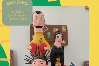 Evento - WORKSHOP DE ESCULTURA EM PASTA DE PAPEL - Núcleo Artístico do Nordeste (NANO) - De 5 de setembro de 2026 a 29 de setembro de 2026 das 14:00 as 15:30