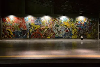 Local - Azulejos na Estação de Metro do Oriente - Parque das Nações| Lisboa| Área Metropolitana de Lisboa