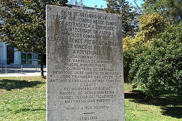 Point of Interest - Lápide comemorativa do Centenário da Morte dos "Mártires da Pátria" - Arroios| Lisboa| Área Metropolitana de Lisboa
