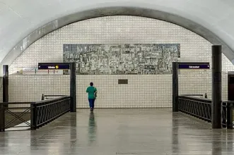 Local - Azulejos na Estação de Metro do Rato - Santo António| Lisboa| Área Metropolitana de Lisboa
