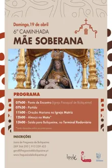 Evento - 6.ª Caminhada da Mãe Soberana em Boliqueime - Loulé| Algarve| Portugal - 19, abr 2026