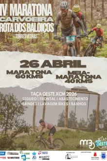 Evento - BTT IV MARATONA CARVOEIRA - Rota dos Baloiços - Torres Vedras| Oeste| Portugal - 26, abr 2026