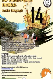 Evento - 180º PERCURSO PEDESTRE ENZONAS - 14º ANIVERSÁRIO - Bragança| Terras de Trás-os-Montes| Portugal - 04, mai 2025